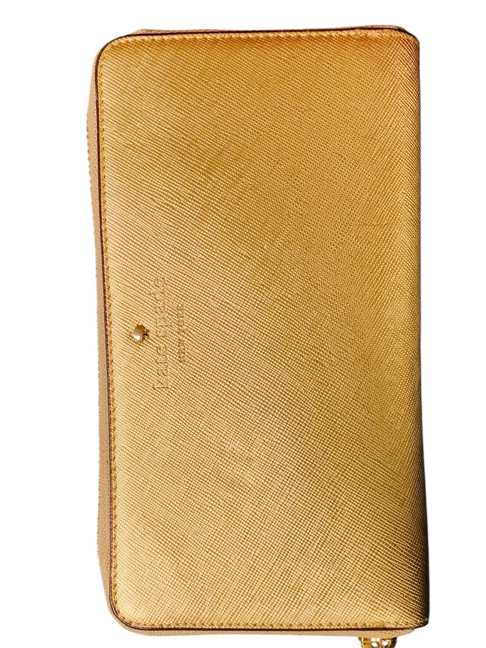 kate spade New York Gold Zip-Around Wallet